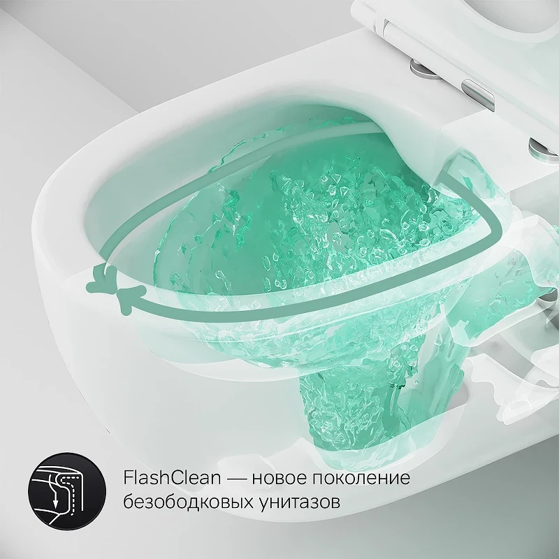 Комплект унитаза с инсталляцией AM.PM Awe FlashClean IS47001.111700 с сиденьем Микролифт и Белой клавишей смыва фарфор подвесной
