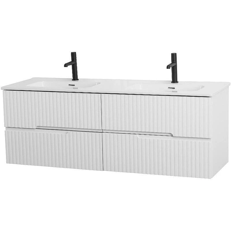 Тумба под раковину Cezares Duet-N 140 DUET-N-1400-4C-SO-2-BL подвесная Bianco Lucido