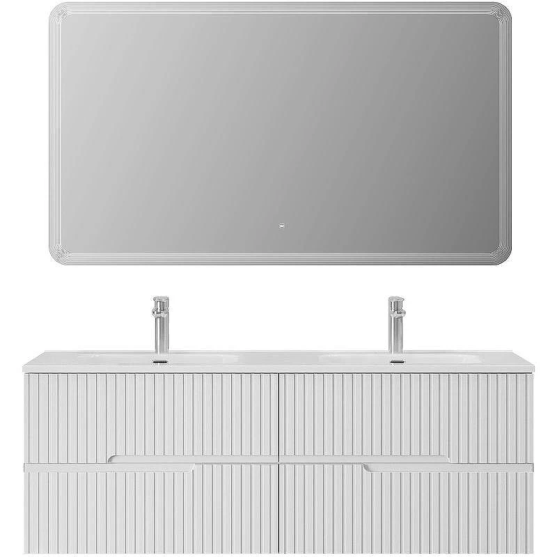 Тумба под раковину Cezares Duet-N 140 DUET-N-1400-4C-SO-2-BL подвесная Bianco Lucido