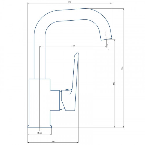 Смеситель для раковины ESKO Lagos Black LG26MB Черный матовый пластик