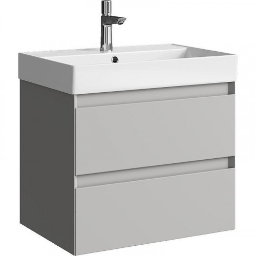 Тумба под раковину Aqwella Geometria 65 GE01652ST подвесная Серый туман