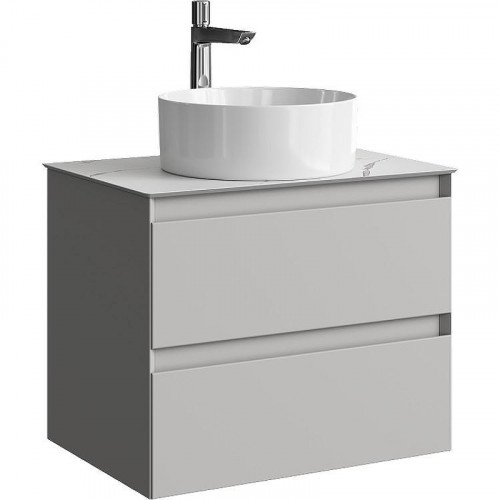 Тумба под раковину Aqwella Geometria 65 GE01652ST подвесная Серый туман