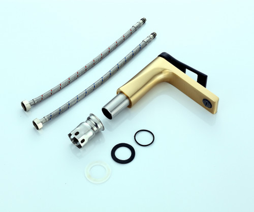 Смеситель для раковины Bronze de Luxe Element EL02GB Матовое золото Черный латунь