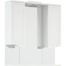 Зеркало со шкафом Corozo Мирра 75/С SD-00001516 с подсветкой Белое с механическим выключателем МДФ / ЛДСП, стекло