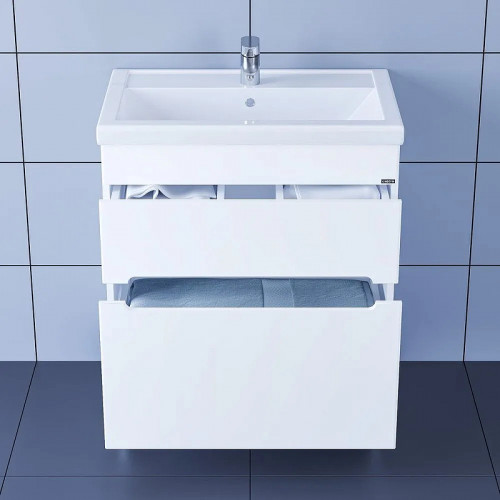 Тумба под раковину СанТа Лондон 70 224006л Белая МДФ / ЛДСП