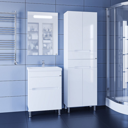 Тумба под раковину СанТа Лондон 70 224006л Белая МДФ / ЛДСП