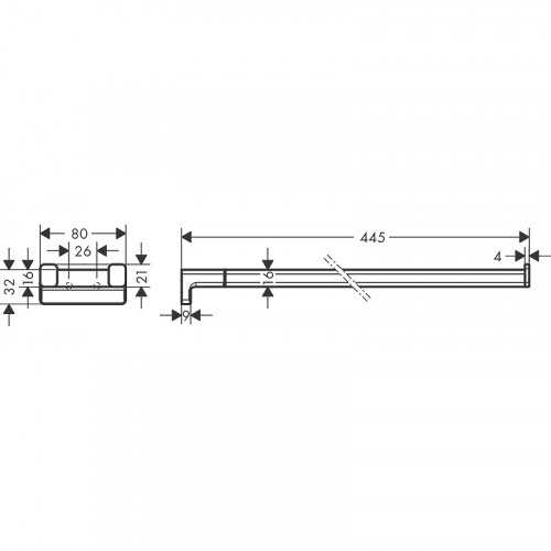 Полотенцедержатель Hansgrohe AddStoris 41770000 двойной Хром
