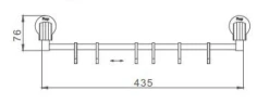 Вешалка для полотенец Frap F33 F3315-6 Хром