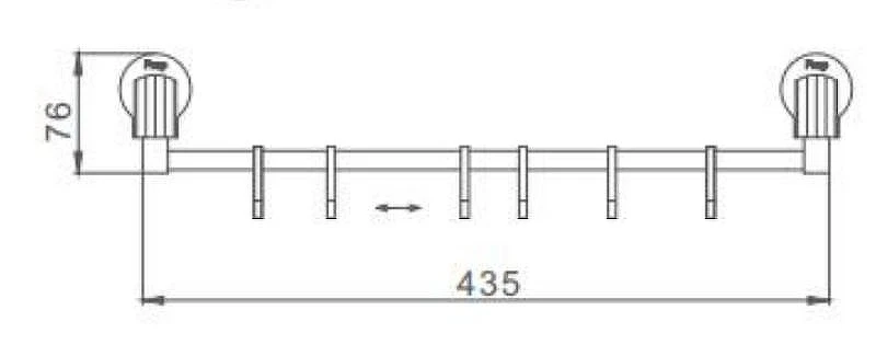 Вешалка для полотенец Frap F33 F3315-6 Хром
