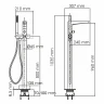 Смеситель для ванны WasserKRAFT Sauer 7121 Золото латунь на пол