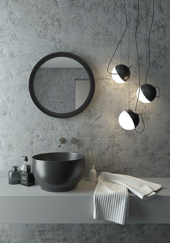 Зеркало Art&Max Napoli 60 AM-Nap-600-DS-F с подсветкой цвет Черный с бесконтактным выключателем и диммером