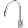 Смеситель для кухни Dorff Logic D3007500 Хром нержавеющая сталь однорычажный с аэратором, с гибкой подводкой