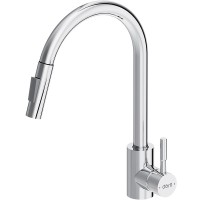 Смеситель для кухни Dorff Logic D3007500 Хром нержавеющая сталь однорычажный с аэратором, с гибкой подводкой