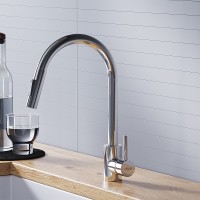 Смеситель для кухни Dorff Logic D3007500 Хром нержавеющая сталь однорычажный с аэратором, с гибкой подводкой