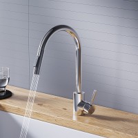 Смеситель для кухни Dorff Logic D3007500 Хром нержавеющая сталь однорычажный с аэратором, с гибкой подводкой