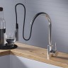 Смеситель для кухни Dorff Logic D3007500 Хром нержавеющая сталь однорычажный с аэратором, с гибкой подводкой