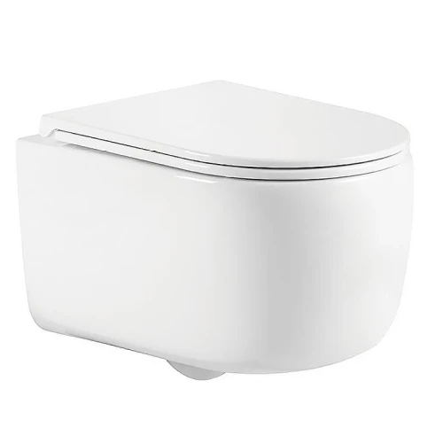 Унитаз Azario Nata AZ-5102T-WHT подвесной цвет Белый с сиденьем Микролифт