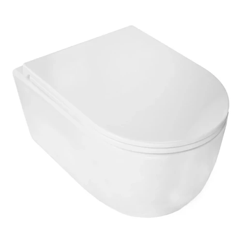Унитаз Azario Nata AZ-5102T-WHT подвесной цвет Белый с сиденьем Микролифт