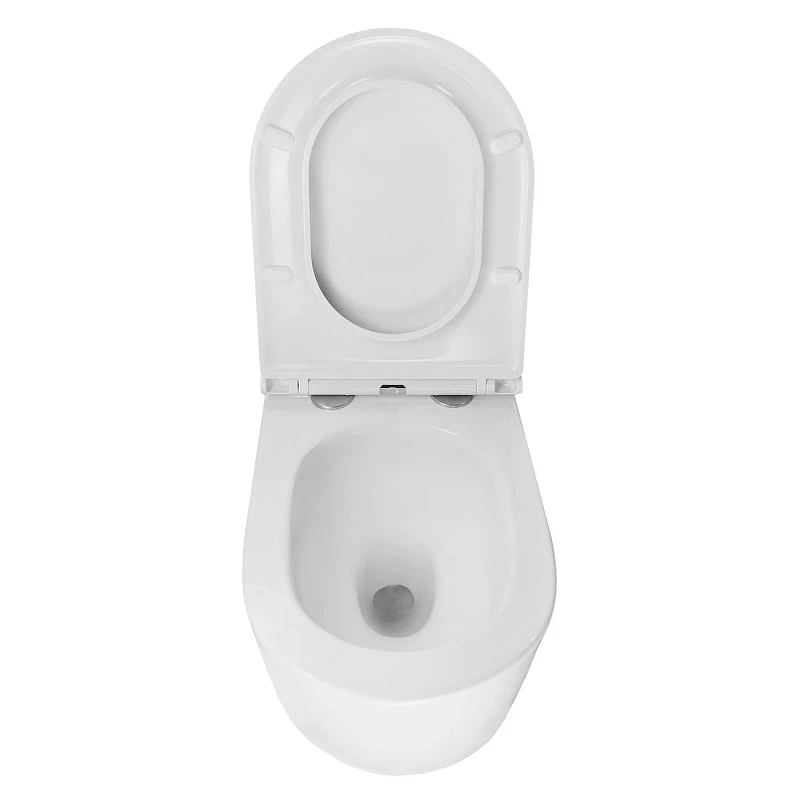 Унитаз Azario Nata AZ-5102T-WHT подвесной цвет Белый с сиденьем Микролифт