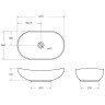 Раковина-чаша BelBagno 60 BB1404-H311 Серая матовая фаянс накладная