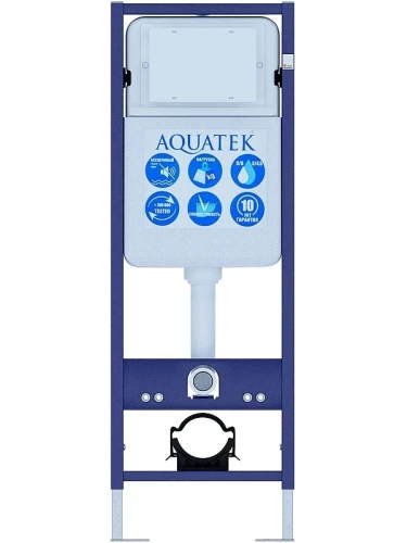 Комплект унитаза с инсталляцией Aquatek Set Aquatek Гелиос INS17 цвет Белый с сиденьем Микролифт