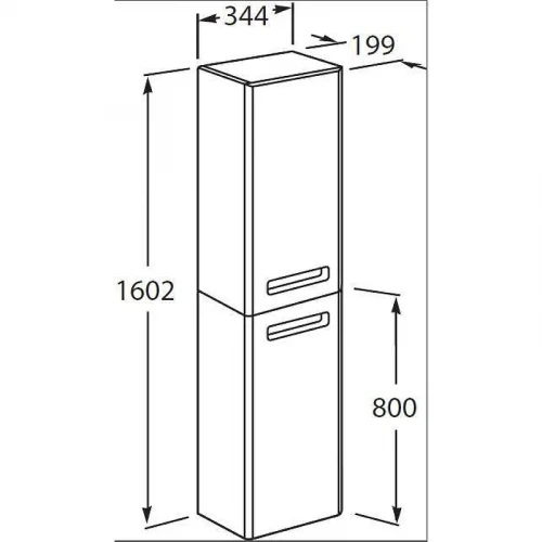 Шкаф пенал Roca The Gap 35 ZRU9302747 L подвесной Фиолетовый