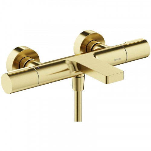 Смеситель для ванны Sancos Etna SC9006BG с термостатом Золото брашированное