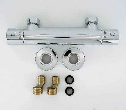 Смеситель для душа ESKO Mikros T3080 с термостатом Хром латунь на стену