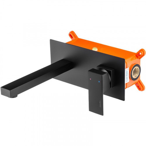 Смеситель для раковины Swedbe Platta 5501B Черный матовый латунь встраиваемый