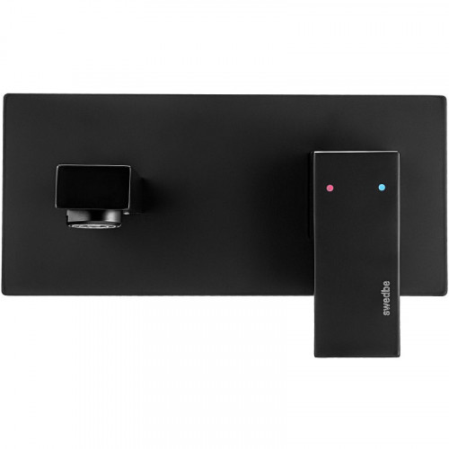 Смеситель для раковины Swedbe Platta 5501B Черный матовый латунь встраиваемый