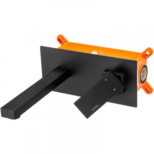 Смеситель для раковины Swedbe Platta 5501B Черный матовый латунь встраиваемый