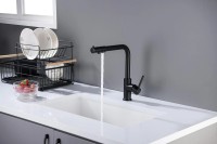 Смеситель для кухни Aquatek Европа AQ1386MB Черный матовый латунь