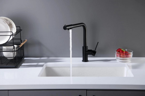 Смеситель для кухни Aquatek Европа AQ1386MB Черный матовый латунь