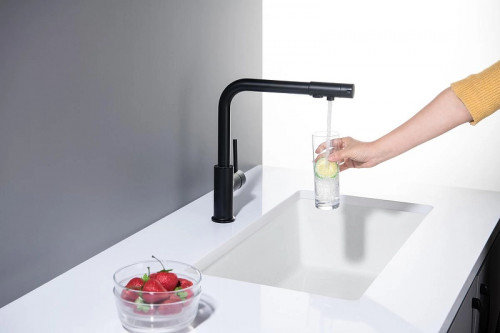 Смеситель для кухни Aquatek Европа AQ1386MB Черный матовый латунь