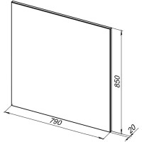 Зеркало Aquanet Lino 80 253907 Белое матовое МДФ / ЛДСП, стекло
