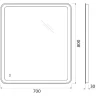 Зеркало BelBagno SPC-MAR-700-800-LED-TCH с подсветкой с сенсорным выключателем стекло