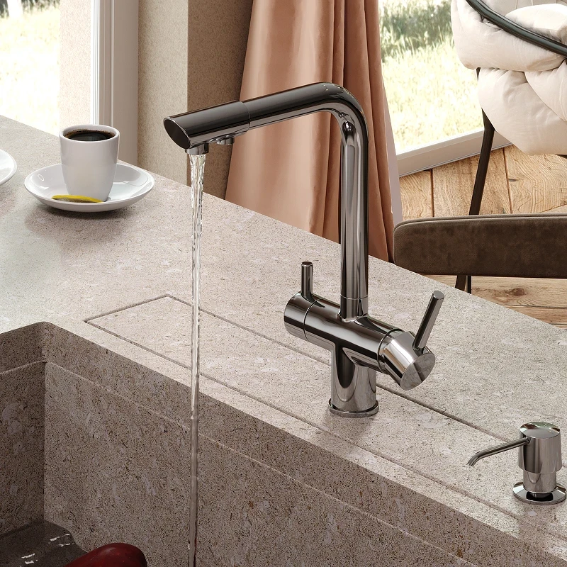 Смеситель для кухни WasserKRAFT A8317 Хром латунь