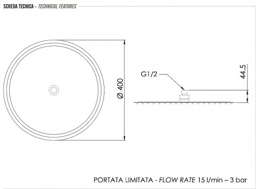 Верхний душ Remer 357UFM40BOX цвет Белый матовый