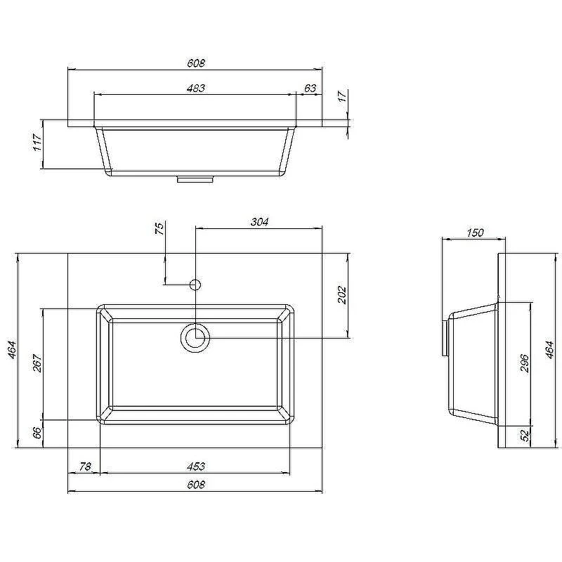 Раковина Aquanet Текла 60 328984 Белая