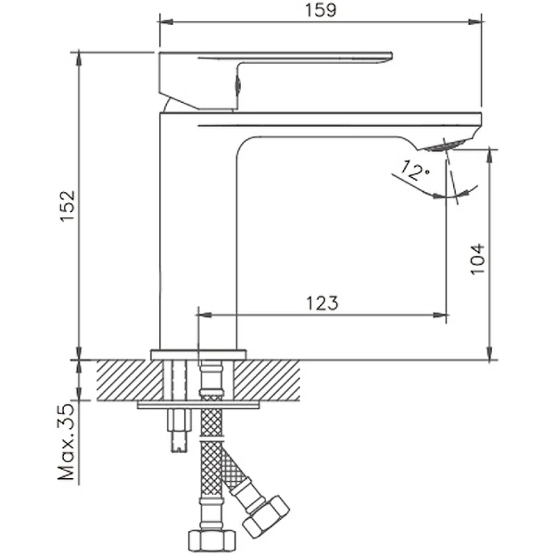 Смеситель для раковины Haiba HB10590 Хром