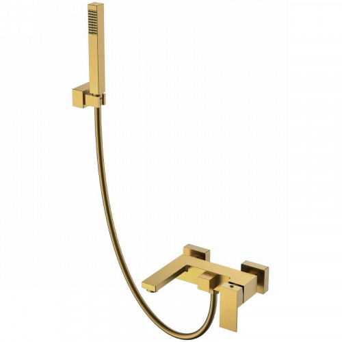 Смеситель для ванны Boheme Qubic 473-BR Бронза латунь на стену