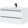 Тумба с раковиной Aquanet Lino 90 271949 подвесная Белая матовая МДФ / ЛДСП