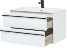 Тумба с раковиной Aquanet Lino 90 271949 подвесная Белая матовая МДФ / ЛДСП