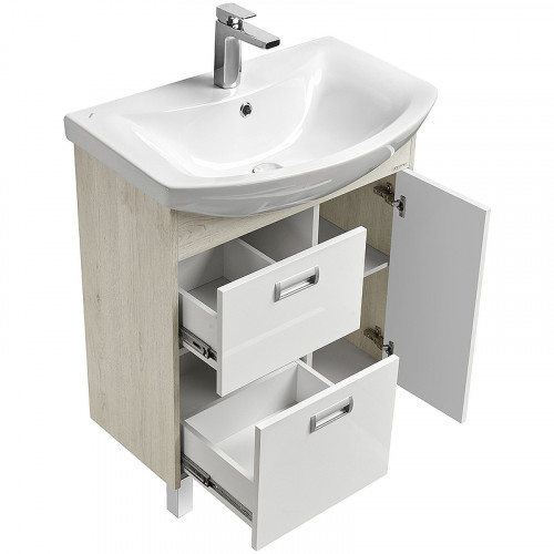 Тумба под раковину Aquaton Бекка PRO 70 1A208701BAC20 Белый Дуб сомерсет МДФ / ЛДСП
