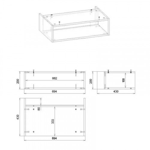 Ниша для тумбы Бриклаер Кристалл 70 4627125414862 Муссон