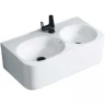 Раковина CeramaLux 75 A1006 двойная Белая глянцевая