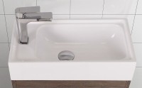 Раковина Art&amp;Max AM-LAV-500-MR-MINI Белая искусственный камень (литьевой мрамор) полувстраиваемая