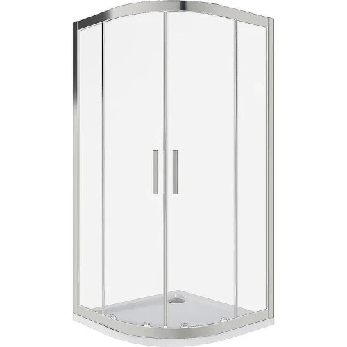 Душевой уголок Good Door Cofe R-80-C-CH 80x80 КФ00021 профиль Хром стекло прозрачное