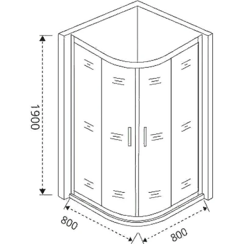 Душевой уголок Good Door Cofe R-80-C-CH 80x80 КФ00021 профиль Хром стекло прозрачное