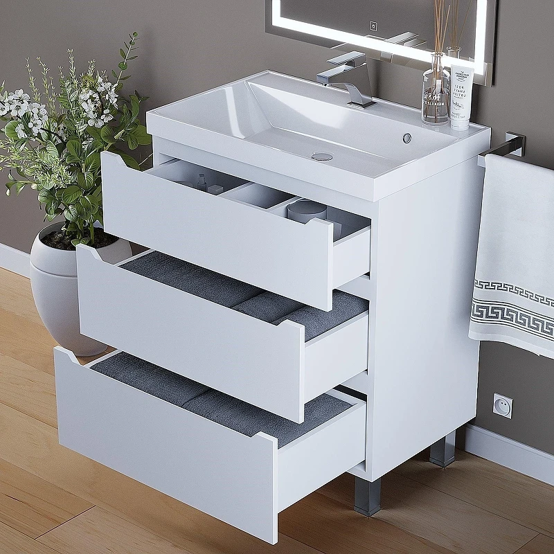 Тумба под раковину Uperwood Tanos 70 291020330 цвет Белый матовый